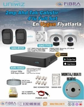 UNİWİZ 2MP AHD TAK ÇALIŞTIR SET