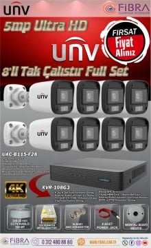 UNV 5MP 8'Lİ FULL TAK ÇALIŞTIR SET
