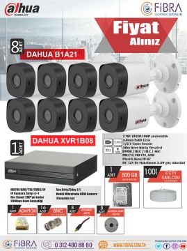 DAHUA B1A21 2MP 8'Lİ FULL SET