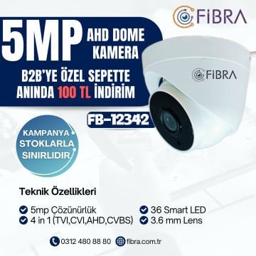 Fibra FB-12342 5mp Ahd Dome Kamera