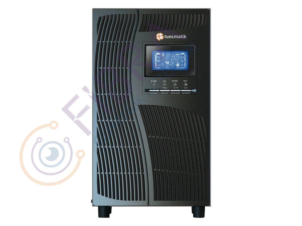 Tunçmatik 6 Kva On-Line PowerUP X9  1-1 UPS Lcd Ekran