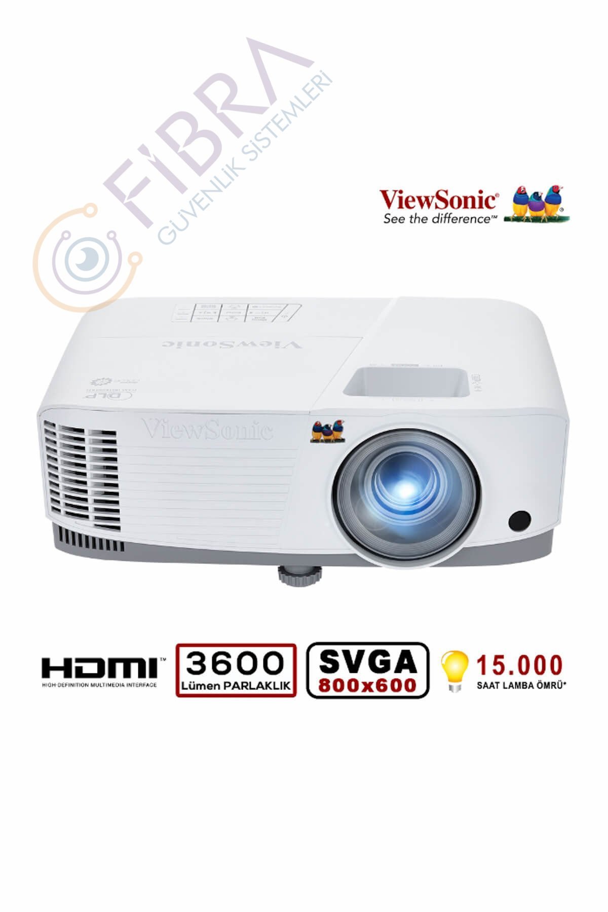 Viewsonic PA503S 3800 Ansilümen 800x600 SVGA 3D DLP Projeksiyon Cihazı