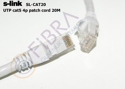 S-link SL-CAT20 Cat5 20mt Gri Utp Patch Kablo