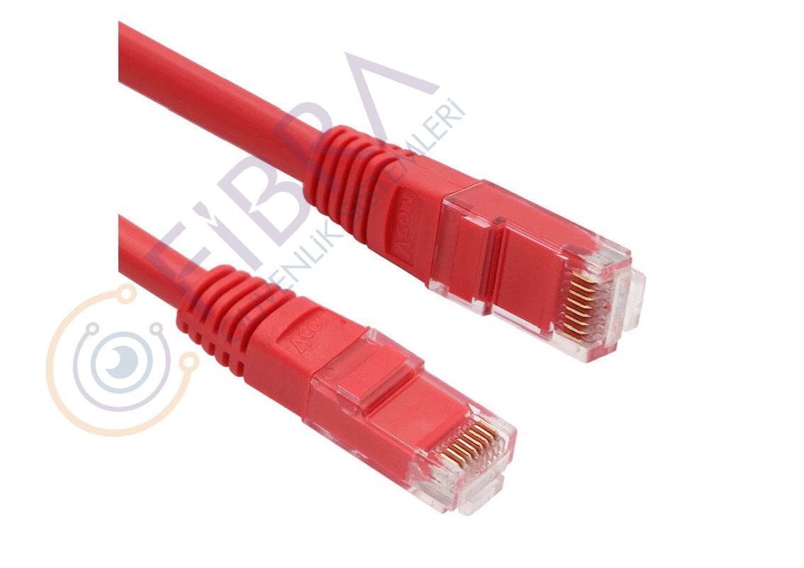 Vcom NP611B-R-1.0 Cat6 1.0MT Kırmızı Utp Patch Kablo