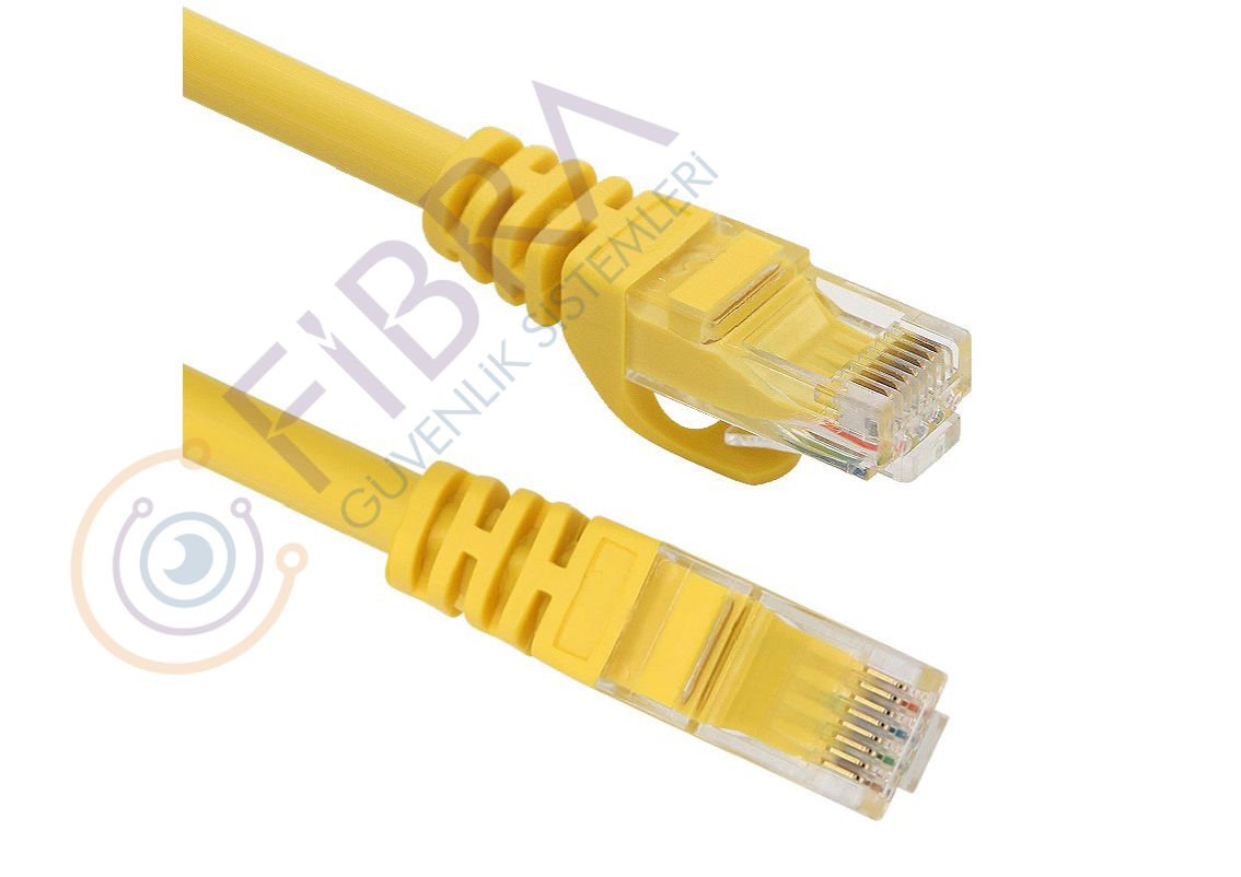 Vcom NP611B-Y-15.0 Cat6 15.0MT Sarı Utp Patch Kablo