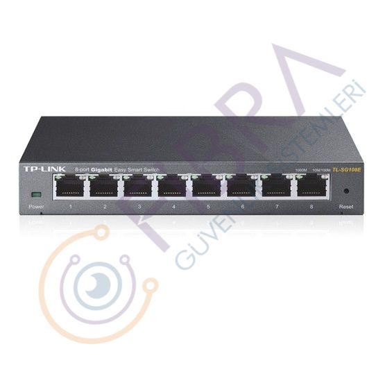 Tp-Link TL-SG108E 8 Port 10-100-1000 Mbps Easy Smart Switch Çelik Kasa