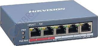 Hikvision DS-3E1105P-EI 4 PORT 10-100 4 PORT POE+ 65W Yönetilemez Switch