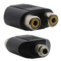 3.5 MM STEREO DİŞİ/2 RCA DİŞİ ÇEVİRİCİ JACK