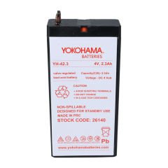 YOKOHAMA YH-42.3 4 VOLT - 2.3 AMPER KURU AKÜ (50 X 100 X 22 MM)