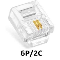 100 ADET NTP 001X 6P2C Plug - Gesi