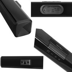 MIKADO MD-SB101 SİYAH 10WX2 12V/1.5A BT USB AUX TF KARTLI EV SİNEMA SOUNDBAR HOPARLÖR