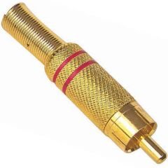 TOS FİŞ METAL GOLD ERKEK KONNEKTÖR (SİYAH-KIRMIZI KODLU)