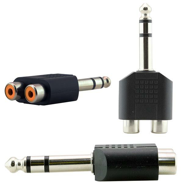 6.3 MM STEREO ERKEK / 2 RCA DİŞİ ÇEVİRİCİ JACK