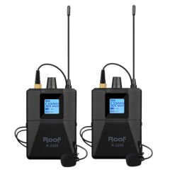 ROOF R-2200 UHF 2 YAKA KABLOSUZ TELSİZ MİKROFON SETİ