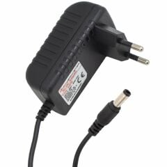 POWERMASTER PM-4479 12 VOLT - 0.5 AMPER 5.5*2.5 UÇLU PLASTİK KASA PRİZ TİPİ ADAPTÖR