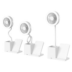 S-LINK SL-M9055 BEYAZ TYPE-C 10W KABLOSUZ ŞARJ CİHAZI FANLI KALEMLİKLİ MASA LAMBASI