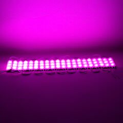 POWERMASTER MODÜL LED 12V 1.5W PEMBE YANIP SÖNEN PARLAK TEK RENK 2835 69X16 MM IP65 160-180LM 160 DERECE