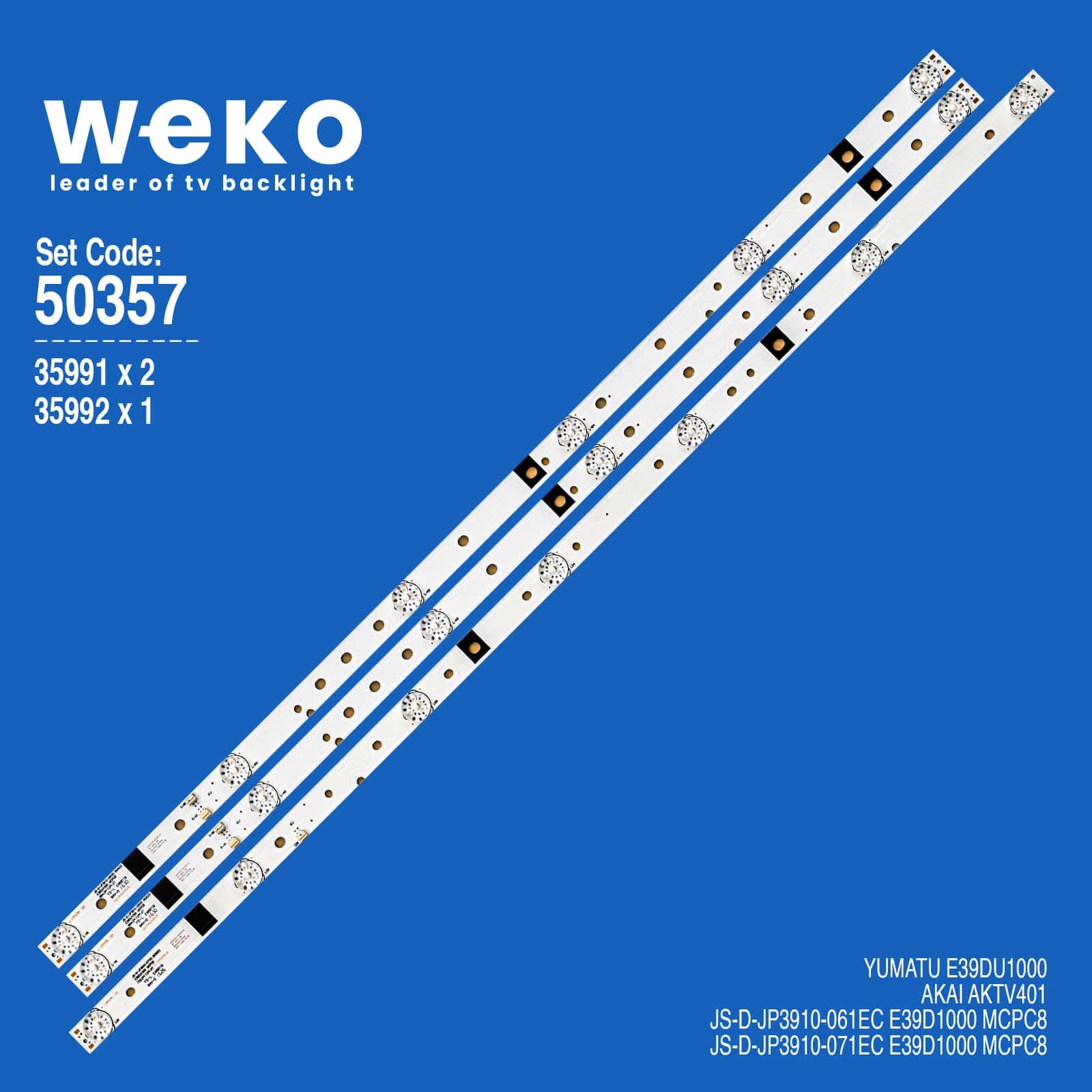 WKSET-5357 35991X2 35992X1 E39D1000 MCPC8 3 ADET LED BAR