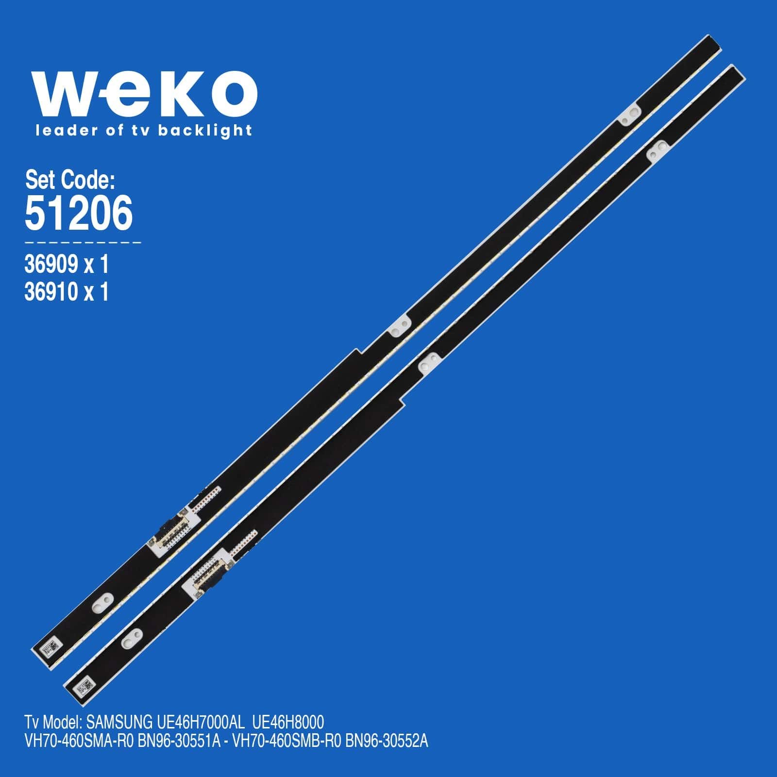 WKSET-6206 36909X1 36910X1 VH70-460SMA/B 2 ADET LED BAR (70LED)