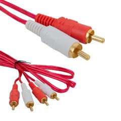 POWERMASTER 2 RCA + 2 RCA 1.5 METRE 1.KALİTE GOLD KABLO