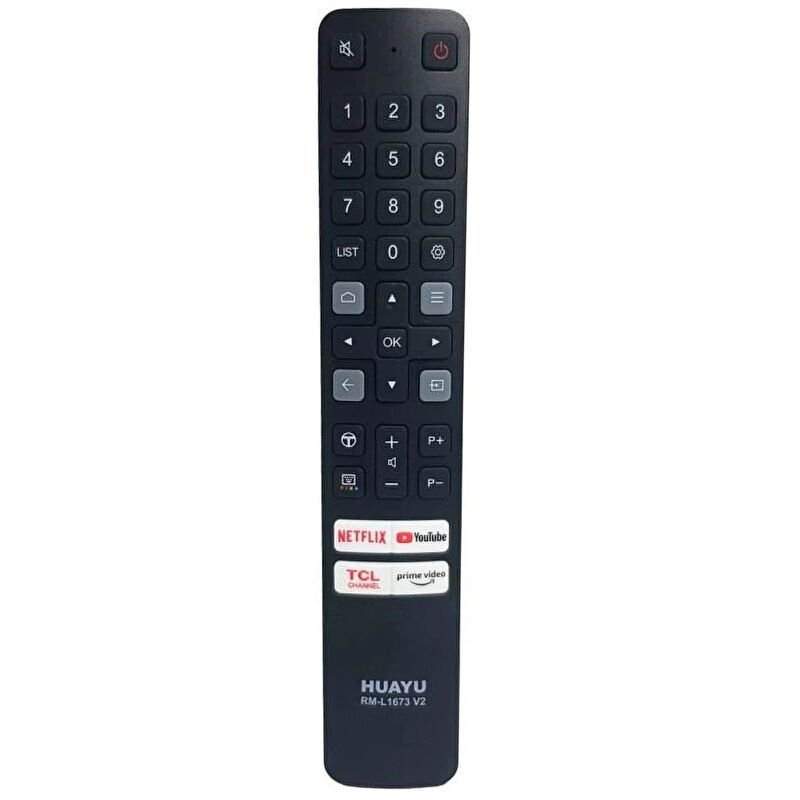 HUAYU KL TCL RM-L1673 V2 NETFLIX-PRIME VIDEO-TCL CHANEL-YOUTUBE TUŞLU TCL LCD LED TV KUMANDA