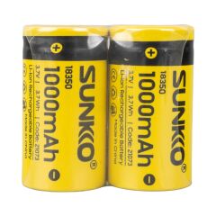 Sunkko 3.7 Volt 1000 Mah 18350 Şarj Edilebilir Pil (Tekli)
