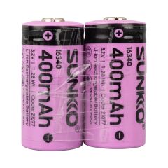 Sunkko IFR 3.2 Volt 400 Mah 16340 Şarj Edilebilir Pil (Tekli)
