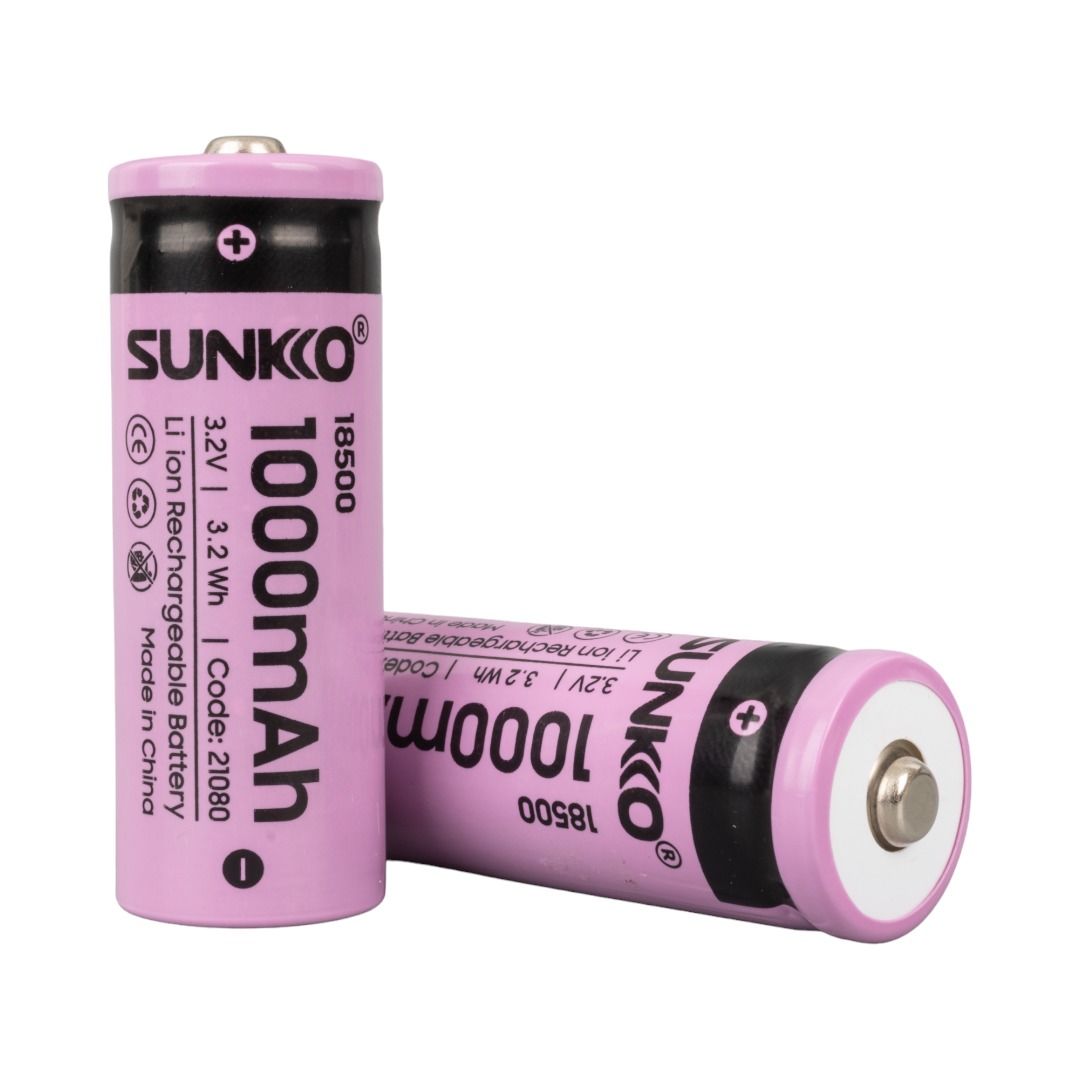 SUNKKO IFR 3.2 VOLT 1000 MAH 18500 ŞARJ EDİLEBİLİR PİL (1 ADET FİYATI)