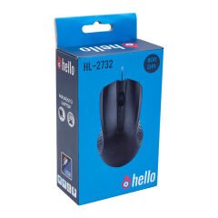 HELLO HL-2732 USB KABLOLU SİYAH 800 DPI MOUSE