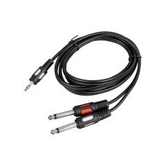 POWERMASTER PM-4284 3.5MM STEREO ERKEK/2X6.3 MM MONO ERKEK 1.5 METRE KABLO