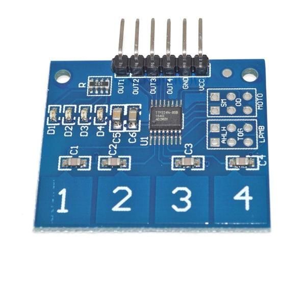 ARD-MDL 1134 TTP224 4 KANALLI DOKUNMATİK SENSÖR MODÜLÜ - Arduino