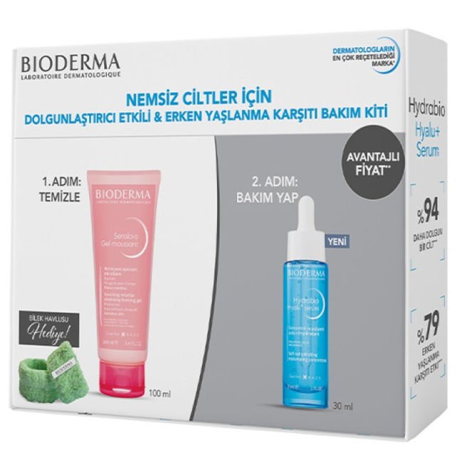 Bioderma Dolgunlaştırıcı Etkili ve Yaşlanma Karşıtı Bakım Kiti - Bilek Havlusu Hediye!