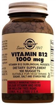 Solgar Vitamin B12 1000 mcg 100 Dilaltı Tablet