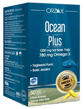 Ocean Plus 1200 mg Konsantre Balık Yağı 50 Kapsül