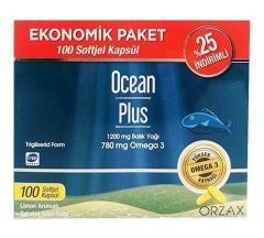 Ocean Plus Omega 3 Balık Yağı 1200 mg 100 Kapsül