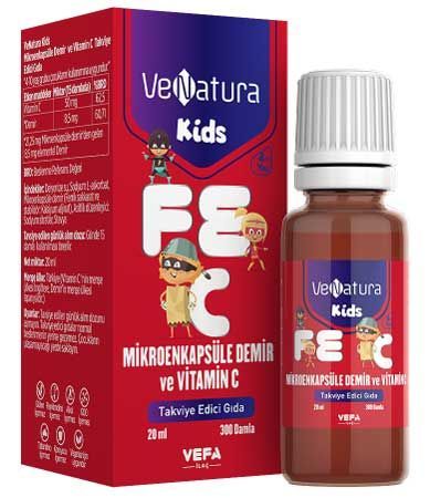 Venatura Kids Mikroenkapsüle Demir ve Vitamin C Damla 20 ml
