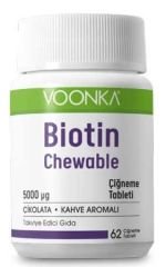 Voonka Biotin Chewable 62 Çiğneme Tableti 5000 mcg