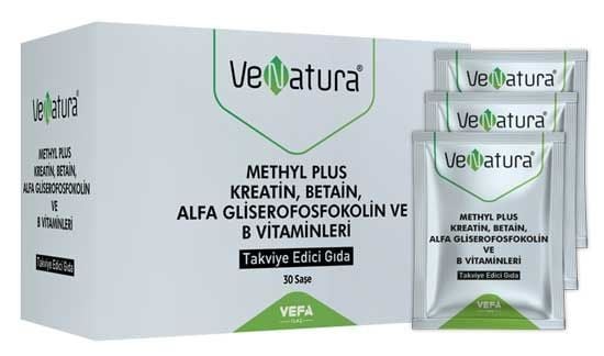 Venatura Methyl Plus Kreatin, Betain, Alfa Gliserofosfokolin ve B Vitaminleri 30 Saşe