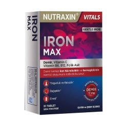 Nutraxin Iron Max Takviye Edici Gıda 30 Tablet