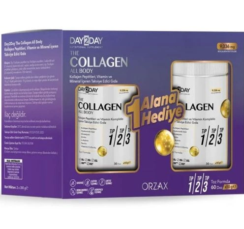 Day2Day The Collagen All Body 300 gr x 2 Adet -1 Alana 1 Hediye