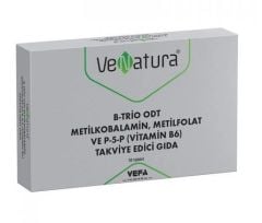 VeNatura B-Trio ODT Metilkobalamin, Metilfolat ve P-5-P Takviye Edici Gıda 30 Tablet