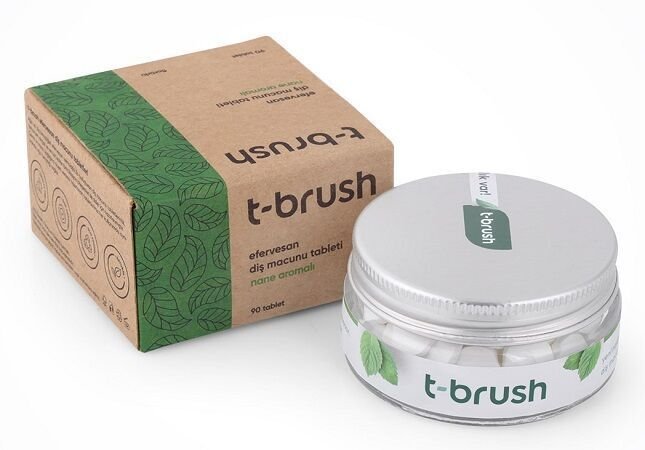 T-Brush Nane Aromalı Diş Macunu Tableti-Florürlü