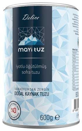 Mayi Tuz İyotlu Öğütülmüş Sofra Tuzu 600 gr