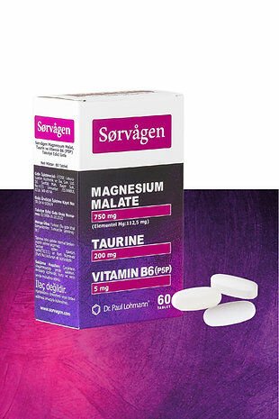 Sorvagen Magnezyum Malat, Taurin ve Vitamin B6 (P5P) 60 Tablet