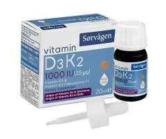 Sorvagen Vitamin D3K2 Damla (1000 IU) 20 ml