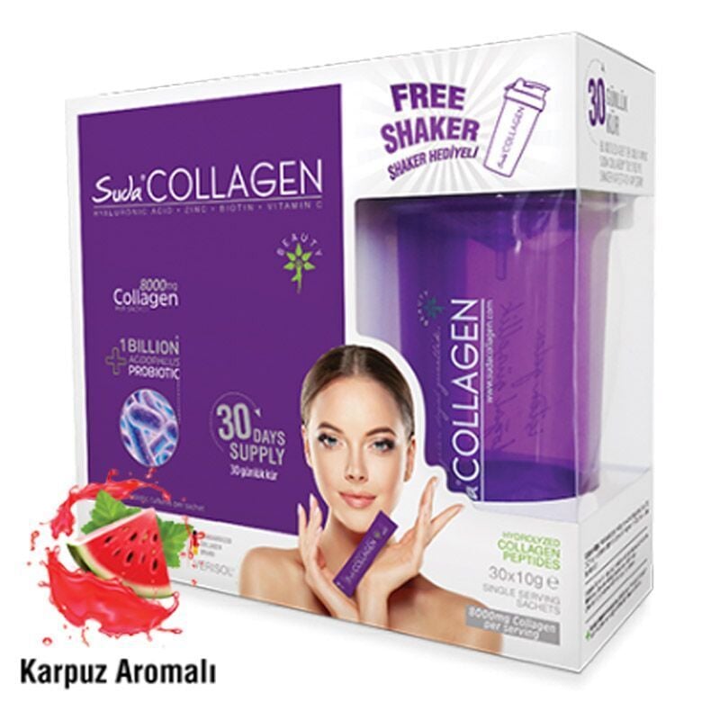 Suda Collagen + Probiotic 30 Şase Karpuz Aromalı