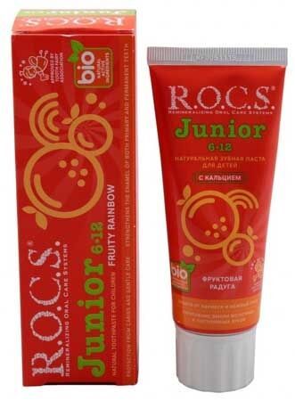 Rocs Junior Meyveli Gökkuşağı Diş Macunu 6-12 60 ml