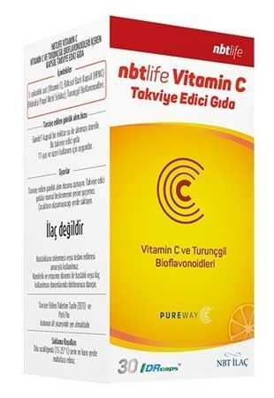 Nbtlife Vitamin C Pureway 30 Kapsül