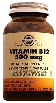 Solgar Vitamin B12 500 mcg 50 Kapsül