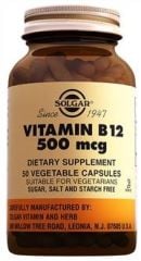 Solgar Vitamin B12 500 mcg 50 Kapsül